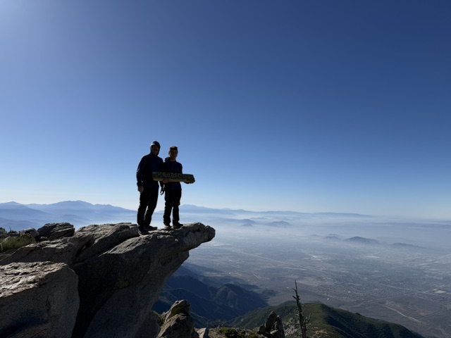 Cucamonga Peak with my oldest son